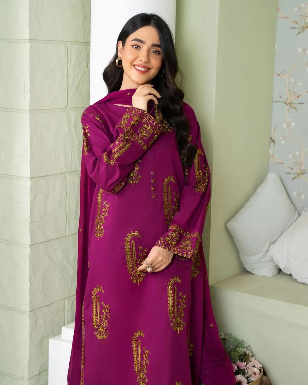 JASMINE EMB 2-Piece Suit - Stitched - The Mak's Store