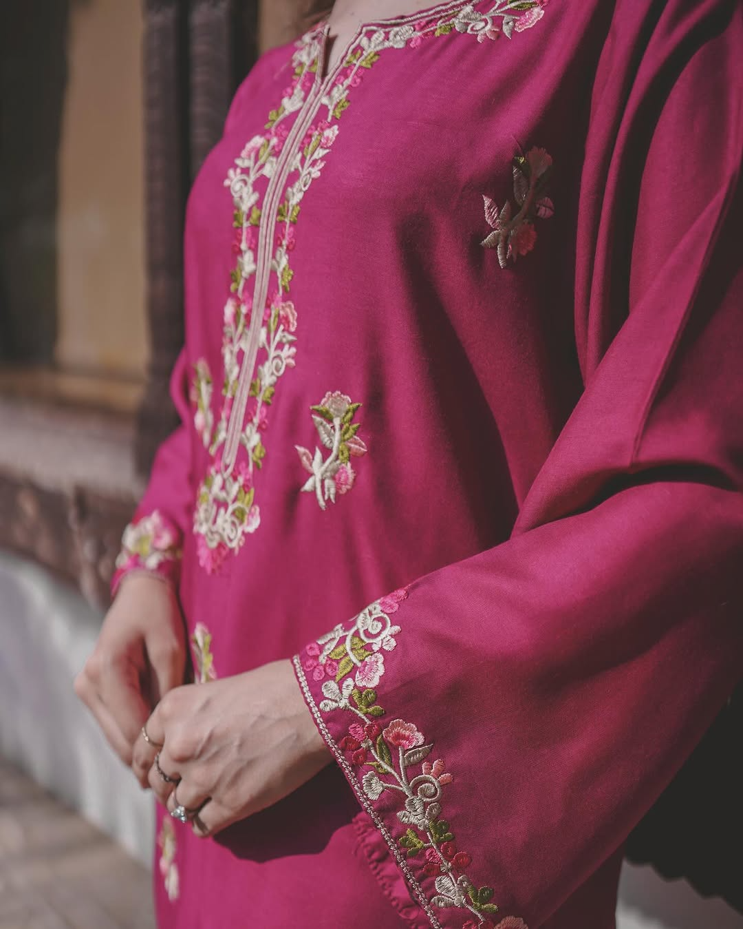 AANGAN EMB Long Length 2-Piece Set - The Mak's Store