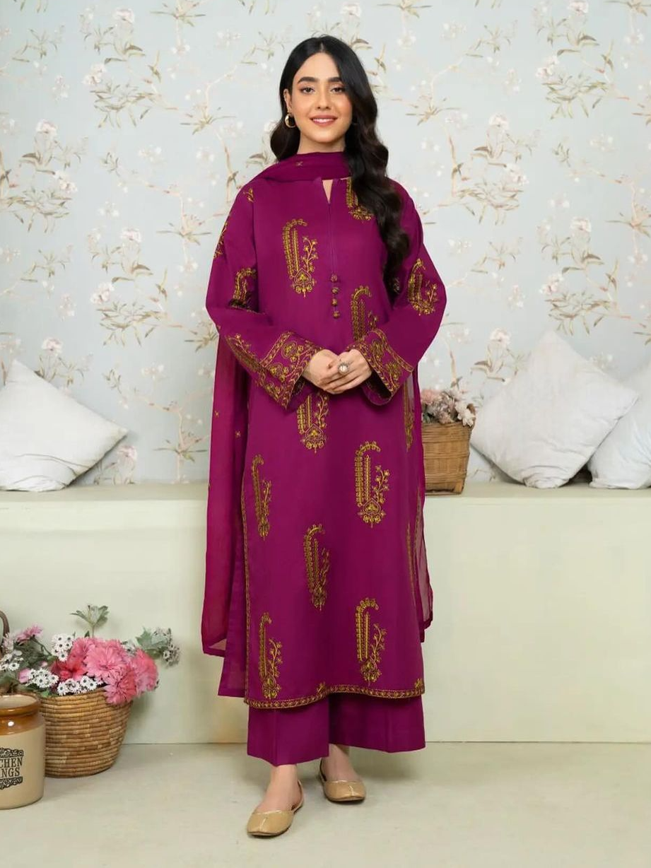 JASMINE EMB 2-Piece Suit - Stitched - The Mak's Store