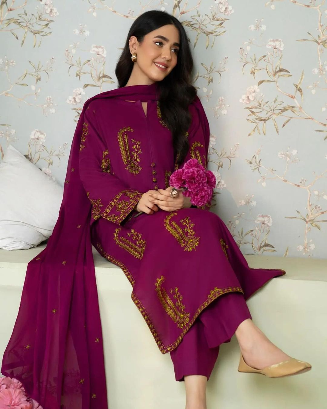 JASMINE EMB 2-Piece Suit - Stitched - The Mak's Store