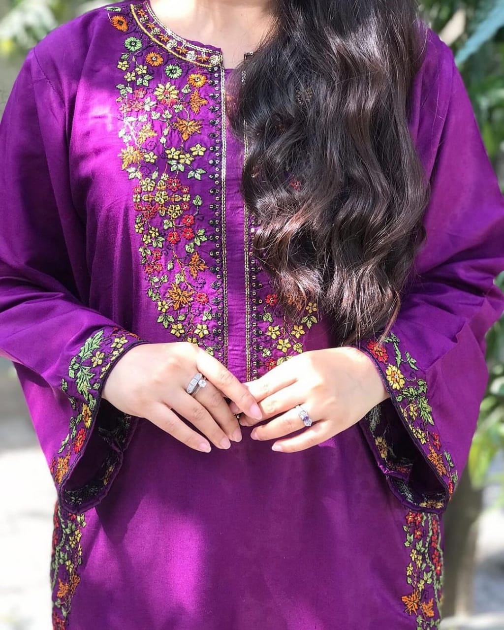 Pocket Sequence Embroidery 2-Piece Set - The Mak's Store