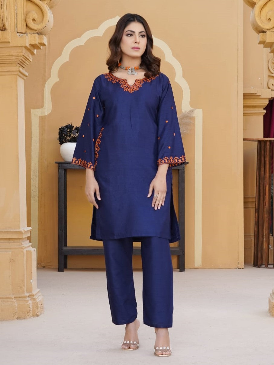 Pocket Embroidery 2-Piece Suit - The Mak's Store