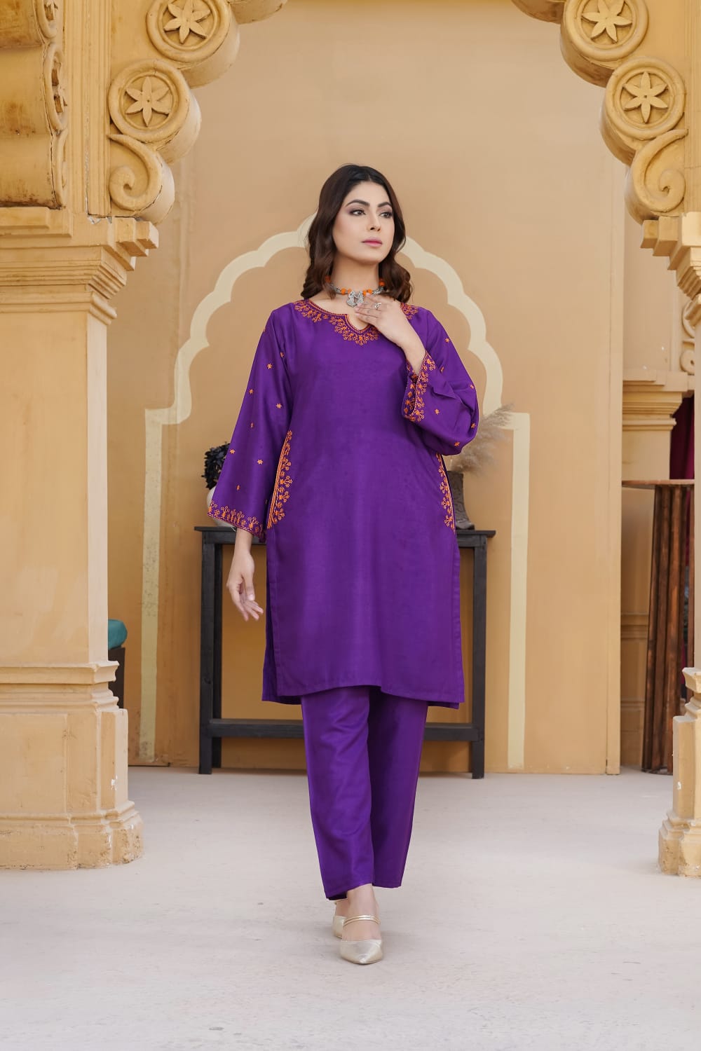 Pocket Embroidery 2-Piece Suit - The Mak's Store