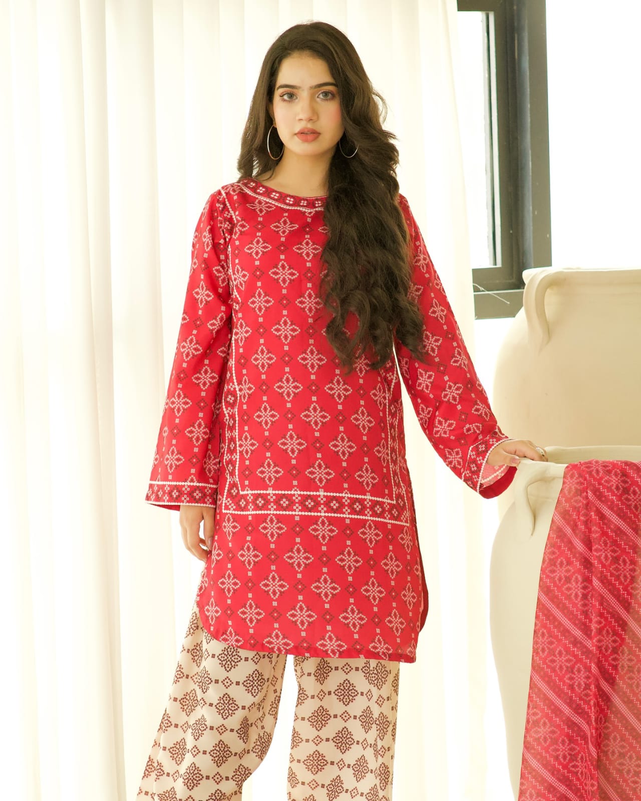 ZARISH 3PC SUIT WITH FARSI SALWAR