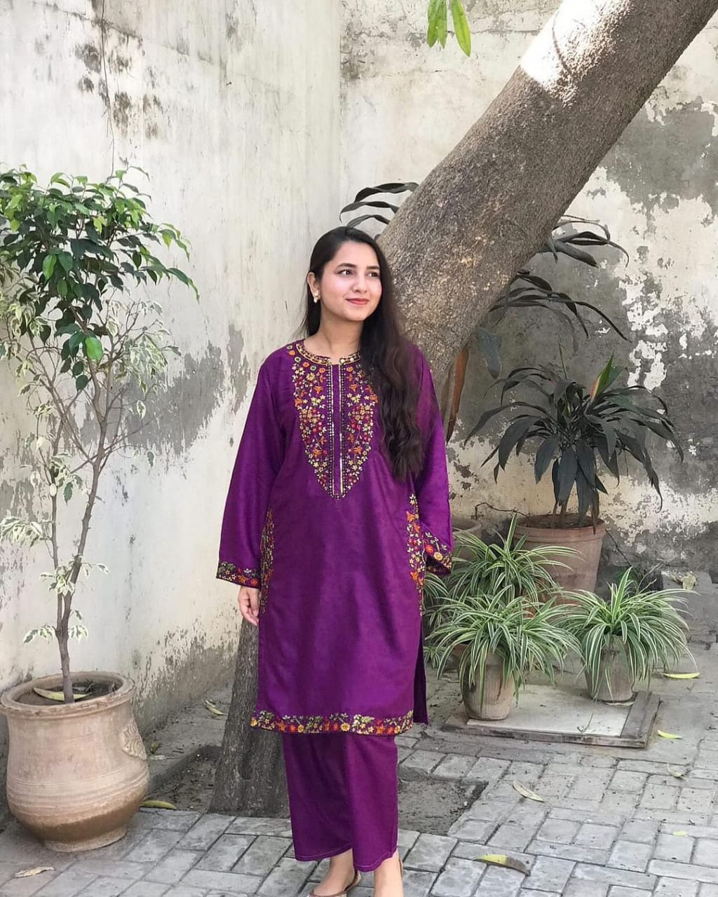 Pocket Sequence Embroidery 2-Piece Set - The Mak's Store